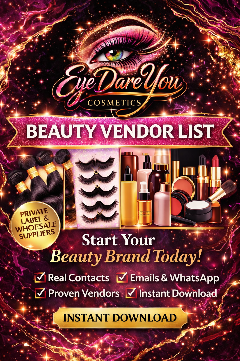 Eye Dare You Cosmetics Vendor List 👁✨ | Beauty Brand Starter Kit